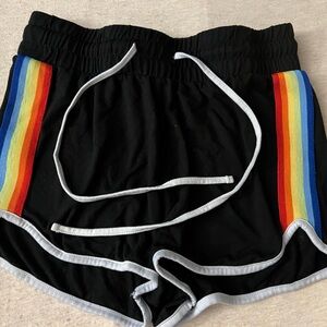 Rue21 Black Shorts with Rainbow Trim